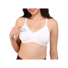 Bralux Womens Non Wired White Feeding Nursing Bra