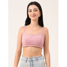 Da Intimo The Di-010 Pink Non-Underwired Full Coverage Bra And Panty Cotton Fabric