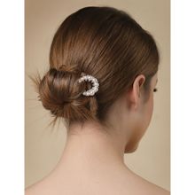 PANASH Women Gold-Toned Pearl Embellished Hair Pin