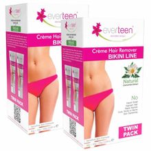 Everteen Natural Bikini Line Hair Remover Cream For Women Twin Pack - Pack of 2