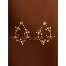 Suhani Pittie Fern Dynasty 22k Gold Plated Drop Earrings