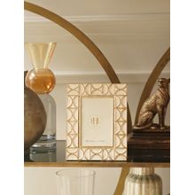 Pure Home + Living Beige Gold Plated Metal Photoframe