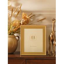 Pure Home + Living Gold Faux Leather Hammered Photo Frame