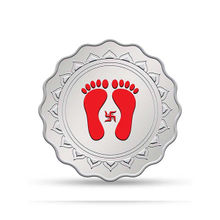 Kundan 20 gm (999.9) Lakshmi Feet Silver Colour Coin