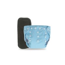Chinmay Kids Blue Plain Diapers with Black Inserts Adjustable Baby Cloth