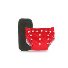 Chinmay Kids Red Plain Diapers with Black Inserts Adjustable Baby Cloth