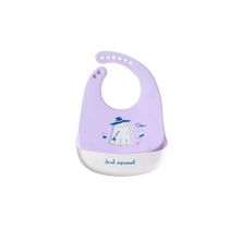 Chinmay Kids Light Weight, Waterproof, Easy-Wipe Unisex Silicone Baby Bib Purple
