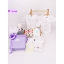 Moms Home New Born Baby Shower Essential Clothes Gift Hamper (Set of 15) (Set of 15)