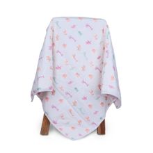 Moms Home White Cut Jungle Printed AC Quilt Blanket (0-3 Years)