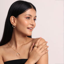 Avior Jewels Studded Cube Hoops