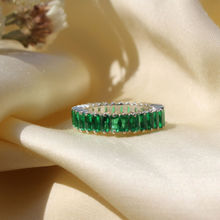 Avior Jewels Green Baguette Ring