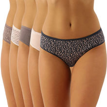 Enamor Womens Full Coverage & Mid Waist Antimicrobial, Hipster Panty - Multi-color