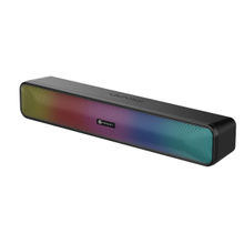 Portronics Radian 16W Bluetooth Stereo Soundbar with Multicolour LED Lights, (Black) (POR-1680)
