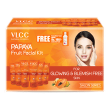 VLCC Papaya Fruit Facial Kit for Glowing and Blemish Free Skin + Free Rose Water Toner With Free Toner Rs.190