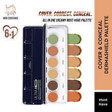 C2P Pro Ultra HD 6 in 1 Camouflage Concealer Corrector Palette Dermashield Must Have Makeup Palette