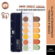 C2P Pro Ultra HD 6 Colors Correcting Concealer Foundation Supraemeshield Color Corrector Palette