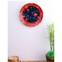 PENTA DECORATIVE Multi-Color Floral Ceramic Printed Medium Wall Decor Plate