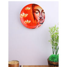 PENTA DECORATIVE Coral Buddha Ceramic Printed Medium Wall Decor Plate