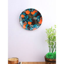 PENTA DECORATIVE Black Rose & Floral Ceramic Printed Medium Wall Decor Plate