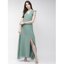 Twenty Dresses By Nykaa Fashion The New Flair Maxi Dress - Green