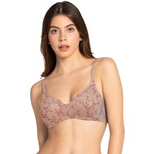 Amante Print Padded Non Wired Full Coverage T-Shirt Bra Grey