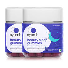 Nyumi Beauty Sleep Gummies with Melatonin & Tagara Root for Sound and Restful sleep - Pack of 2