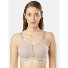 Jockey Es27 Women Cotton Witefree Non Padded Full Coverage Bra With Adjustable Straps Beige