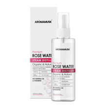 AromaMusk 100% Organic & Natural Premium Rose Water For Face & Skin