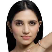 Accessher Rose Gold Plated Stunning Ad Delicate Chain Bracelet