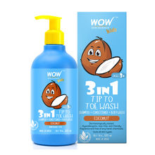 WOW Skin Science Kids Coconut 3 in 1 Tip to Toe Wash - Shampoo + Conditioner + Bodywash