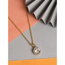 CLARA 925 Silver Gold Rhodium Plated Swiss Zirconia Talia Pendant Chain Necklace for Women