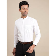 Metal Mens Slim Fit White Cotton Office Shirt