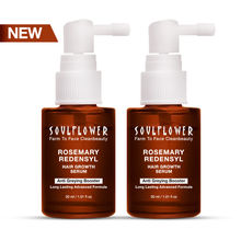 Soulflower Hair Growth Serum - Redensyl, Rosemary, Melanogray, Anti Greying Booster - Pack of 2