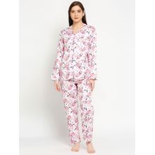 Pyjama Party Spray Away Button Down Pj Set - Pure Cotton Pj Set With Notched Collar - Pink