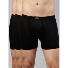 Dixcy Scott Mens Legend Trunk Regular Fit Solid Innerwear (pack Of 3)