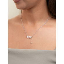 Tora White Double Tap 925 Sterling Silver Heart Shaped Necklace