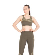 Silvertraq Reflective Luxe Crop Top - Brown