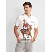 U.S. Polo Assn. Denim Co. White Graphic Slim Fit Polo T-Shirt