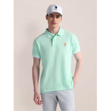U.S. POLO ASSN. Teal Slim Fit Pure Cotton Polo T-Shirt