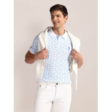 U.S. POLO ASSN. White Pure Cotton Floral Polo T-Shirt