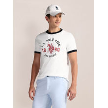 U.S. POLO ASSN. White Crew Neck Brand Print T-Shirt