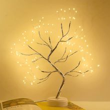 Awestuffs DIY Led Desk Tree Lamp, Desk Table Decor 108 LED Lights Battery or USB Powered