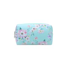 NFI Essentials Small Floral Blue Print Cosmetics Pouch