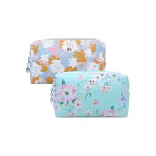 NFI Essentials Small Floral Print Multi Color Cosmetics Pouch - Pack of 2