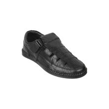 Metro Comfortable Men Leather Black Sandals