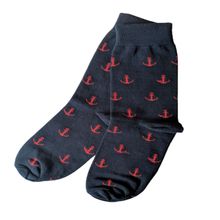 Closet Code Nautical Anchor Socks - Navy Blue (Free Size)
