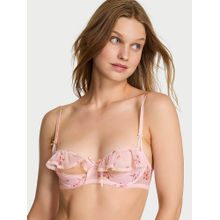 Victoria's Secret Dream Angels Wicked Unlined Sheer Flutter Open-Cup Balconette Bra