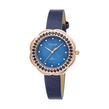 Strand by Obaku Cosmos Mop Dial With Flower Design Crystal Top-Ring Womens Watch - S735LXVLVL-CSL