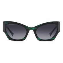 Dsquared2 Womens Grey Lens Green Horn Cat eye Sunglasses with 100% UV Protection (55)