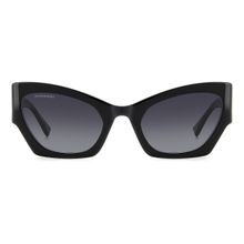 Dsquared2 Womens Dark Grey Shaded Lens Black Cat eye Sunglasses with 100% UV Protection (55)